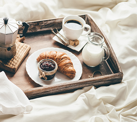 24 Hour Room Service, breakfast in bed